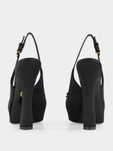 Dolce & Gabbana Black Satin Slingbacks