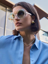 Cutler and Gross Crystal Round Sunglasses