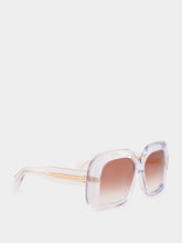 Cutler and Gross Crystal Gradient Rectangle Sunglasses
