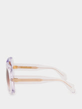 Cutler and Gross Crystal Gradient Rectangle Sunglasses