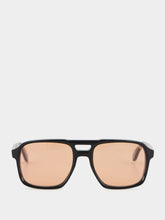 Cutler and Gross Black Aviator Sunglasses with Pink Lens