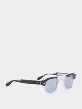 Cutler and Gross Black on Crystal 1420 Round Sunglasses