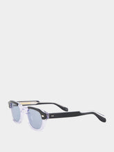 Cutler and Gross Black on Crystal 1420 Round Sunglasses