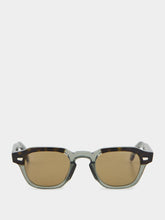 Cutler and Gross 1420 Round Sunglasses in Havana on Grey