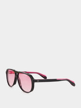 Cutler and Gross Black and Pink 9782 Aviator Sunglasses