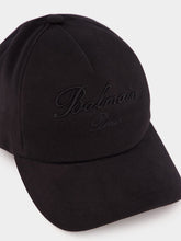 Balmain Black Signature Embroidered Baseball Cap