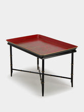 Les Ottomans Chinoiserie Handpainted Red Coffee Table