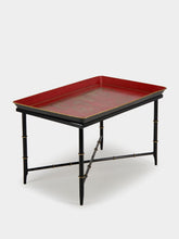 Les Ottomans Chinoiserie Handpainted Red Coffee Table