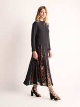 Paula Cini Junglito Print Silk Midi Dres