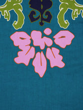 Paula Cinnabar Linen Dress With Embroidered Patches