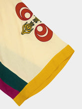 Paula Cinnabar Vanilla Custard Linen Dress with Embroidered Patches