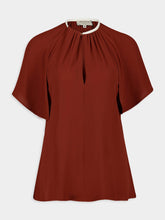 Zeus+Dione Azure Cape-Effect Blouse