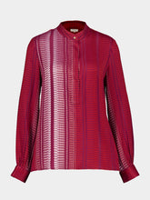 Zeus+Dione Burgundy Hera Silk Textured Blouse