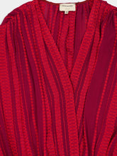 Zeus+Dione Burgundy Diktamo Textured Silk Bodysuit