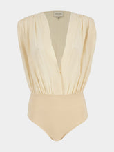Zeus+Dione Voidra Textured Bodysuit in Beige