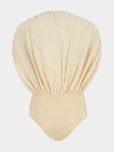 Zeus+Dione Voidra Textured Bodysuit in Beige