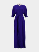 Zeus+Dione Maira Royal Blue Pleated Maxi Dress
