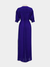 Zeus+Dione Maira Royal Blue Pleated Maxi Dress