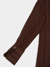 Zeus+Dione Brown Hera Textured Silk Dress