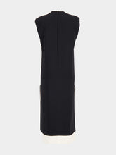 Zeus+Dione Black Bicolor V-Neck Midi Dress