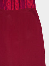 Zeus+Dione Burgundy Halterneck Silk Maxi Dress