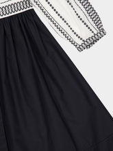 Zeus+Dione Halora Shirt Midi Dress in Black and Ivory