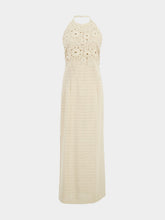 Zeus+Dione Serica Maxi Crochet Halterneck Dress