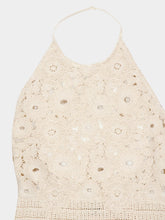 Zeus+Dione Serica Maxi Crochet Halterneck Dress