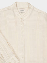 Zeus+Dione Maira Textured Silk Midi Dress in Ecru