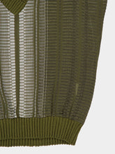 Zeus+Dione Khaki Syros V-Neck Silk Wool Top