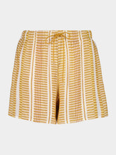 Zeus+Dione Ivory Sun Textured Silk Paxi Shorts