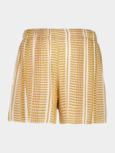 Zeus+Dione Ivory Sun Textured Silk Paxi Shorts