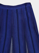 Zeus+Dione Navy Blue Solar Jacquard Silk Midi Skirt