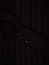 Zeus+Dione Black Off-Shoulder Geranium Textured Silk Shirt