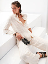 Zeus+Dione Cream Dione Textured Silk Shirt