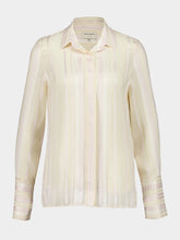 Zeus+Dione Cream Dione Textured Silk Shirt