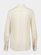 Zeus+Dione Cream Dione Textured Silk Shirt