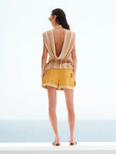 Zeus+Dione Ivory Sun Kymo Textured Silk Top