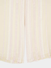 Zeus+Dione Cream Textured Silk Wide-Leg Trousers