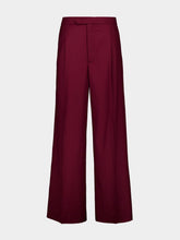 Zeus+Dione Burgundy Fractal Tailored Wool Trousers