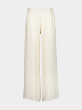 Zeus+Dione Ecru Alcestes Textured Silk Trousers