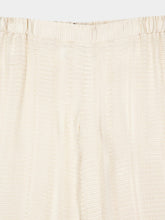 Zeus+Dione Ecru Alcestes Textured Silk Trousers