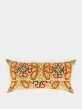 Bavash Designs Felix Natural Embroidered Straw Clutch