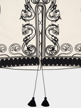 Zeus+Dione Ivory Kymata Embroidered Cotton Vest