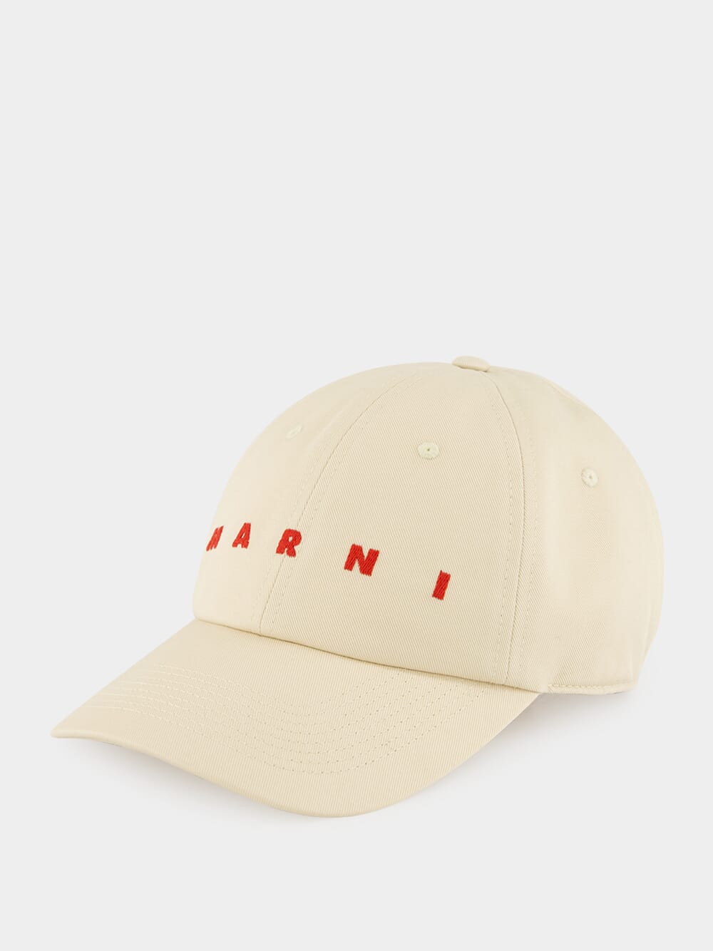 帽子 Mary logo cap AM1541 Ivory Marni Ivory Cotton Logo Baseball Cap | Fashion Clinic