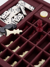 Hector Saxe Paris Aubergine Leather Multi-Game Box