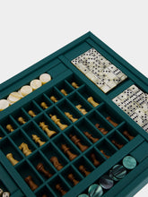 Hector Saxe Paris Avocado Leather Multi-Game Box