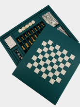 Hector Saxe Paris Avocado Leather Multi-Game Box