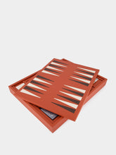 Hector Saxe Paris Brick Orange Leather Multi-Game Box