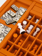 Hector Saxe Paris Orange Leather Multi-Game Box